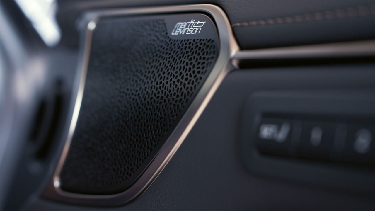 Close-up van een Mark Levinson® luidspreker in de Lexus ES