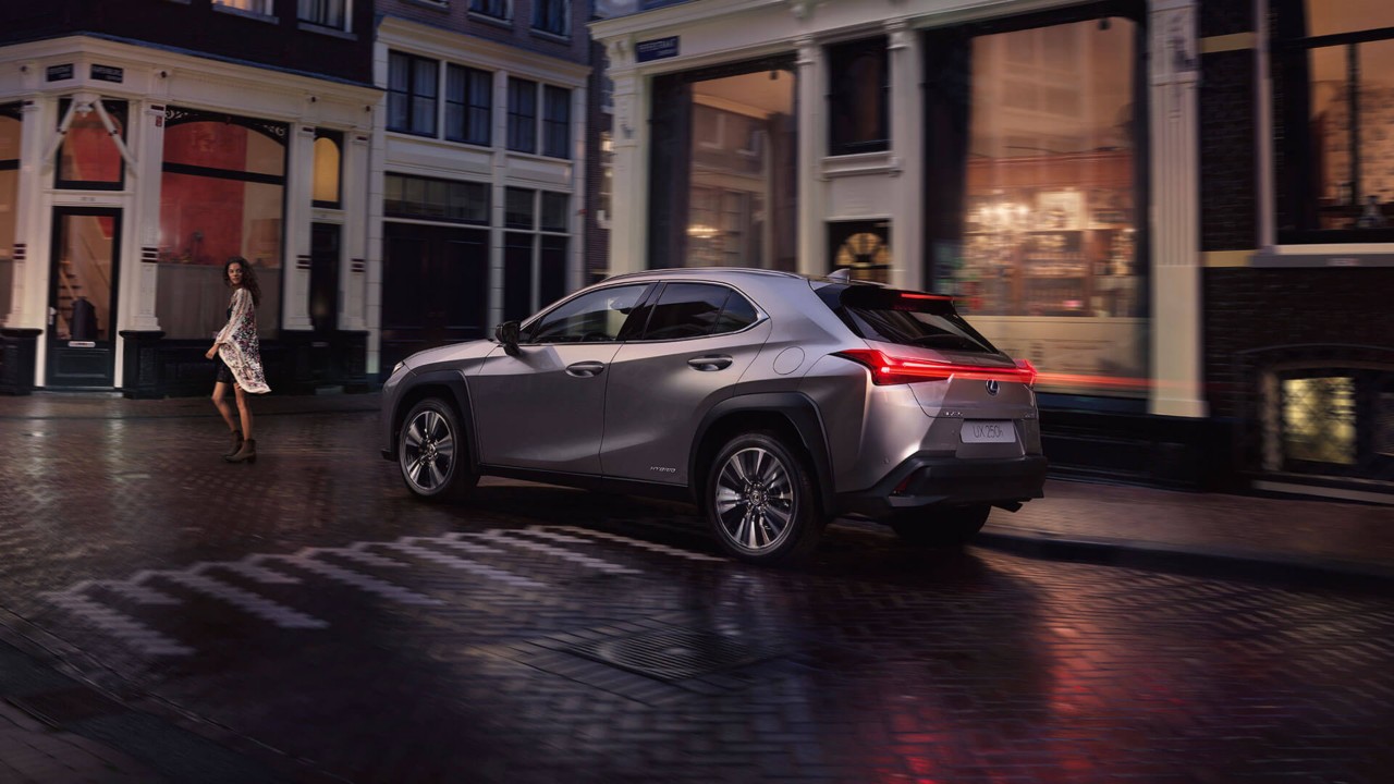 Lexus, UX, exterieur, zijkant, grijs