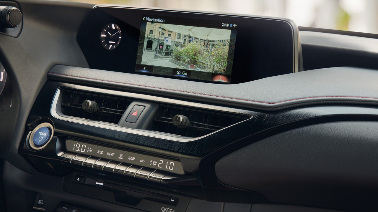 Lexus, interieur, dashboard, bestemming versturen