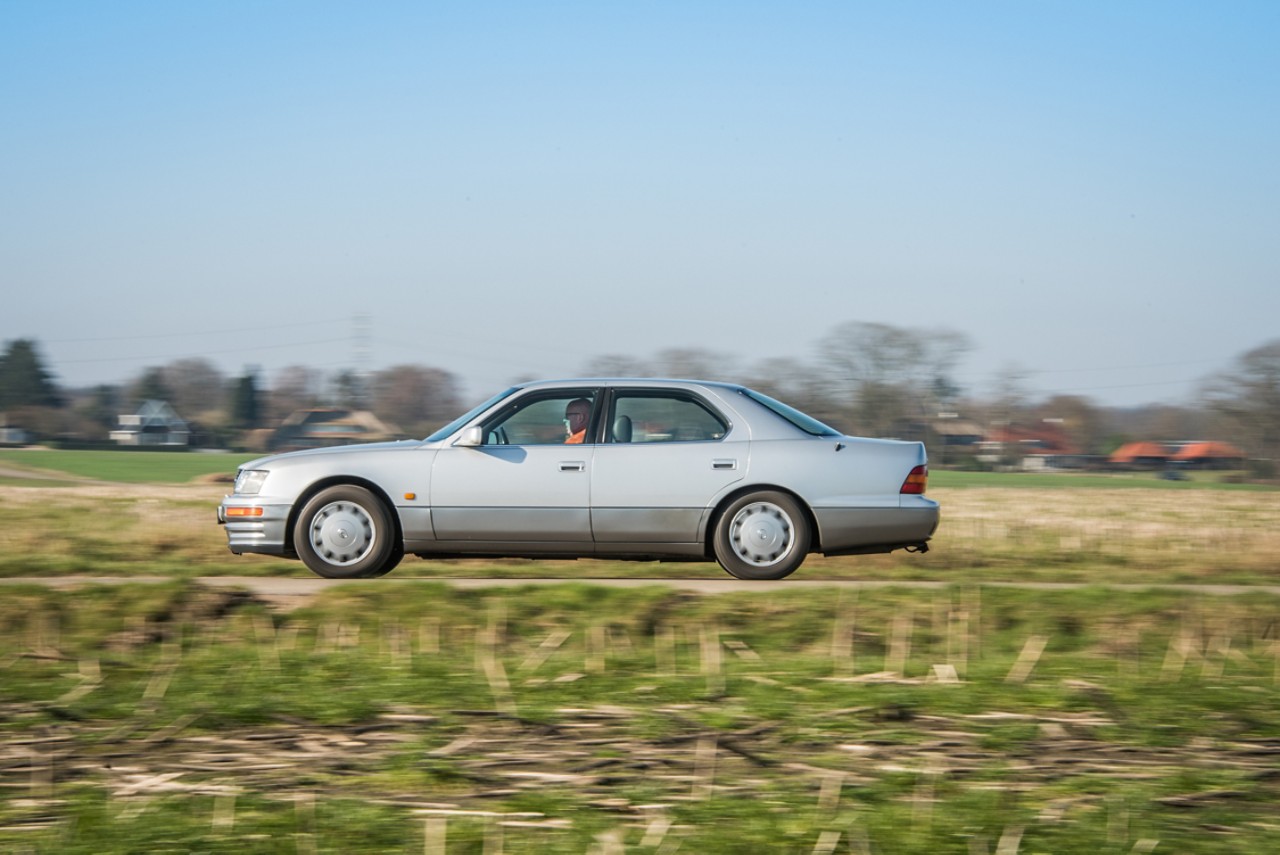 Toyota, exterieur, LS400, rijdend, schuinvoor