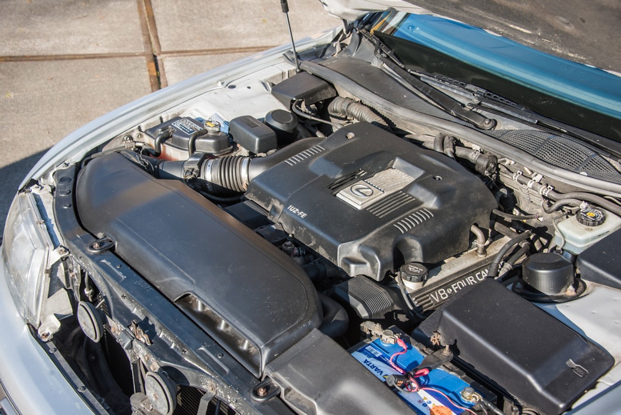 Toyota, interieur, LS400, motor, motorkap