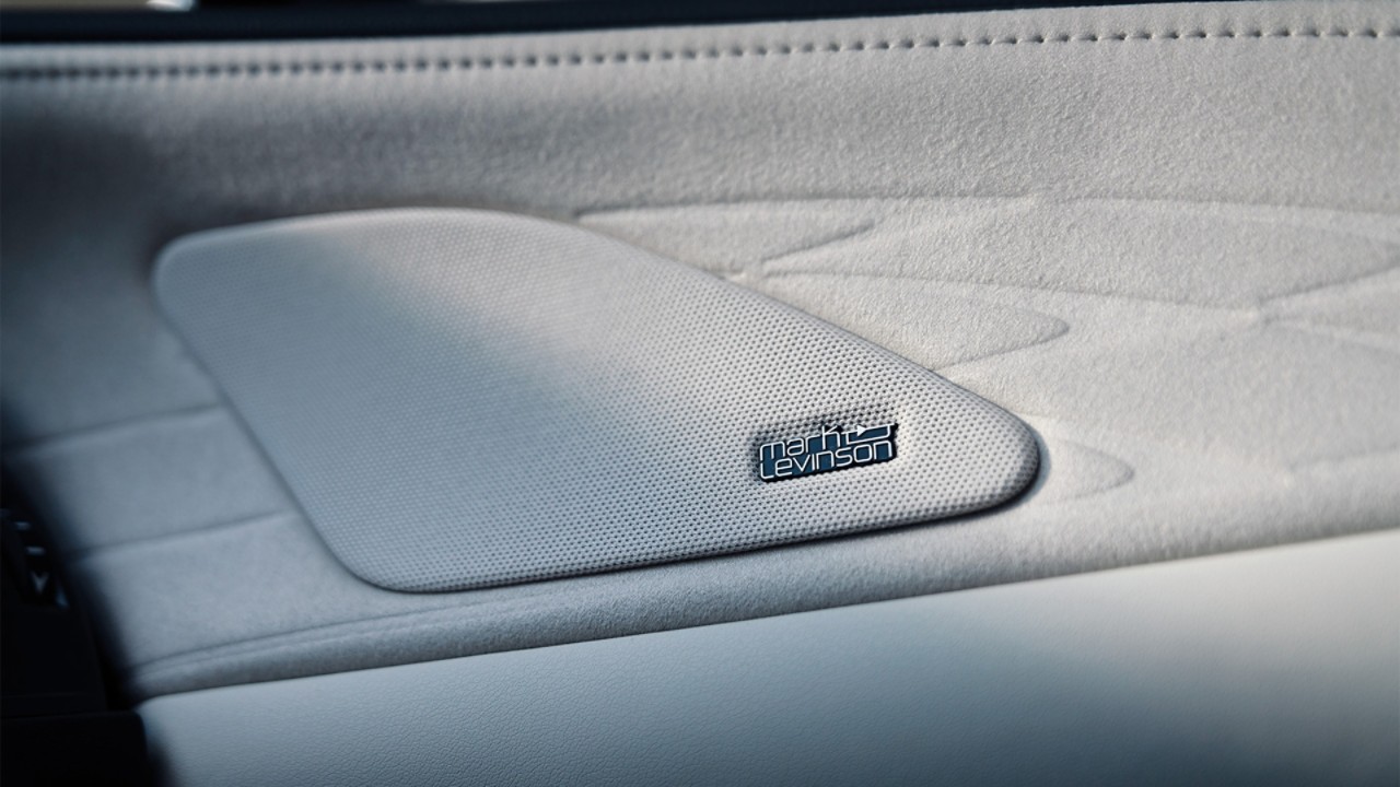 Close-up van een Mark Levinson® luidspreker in de Lexus RX