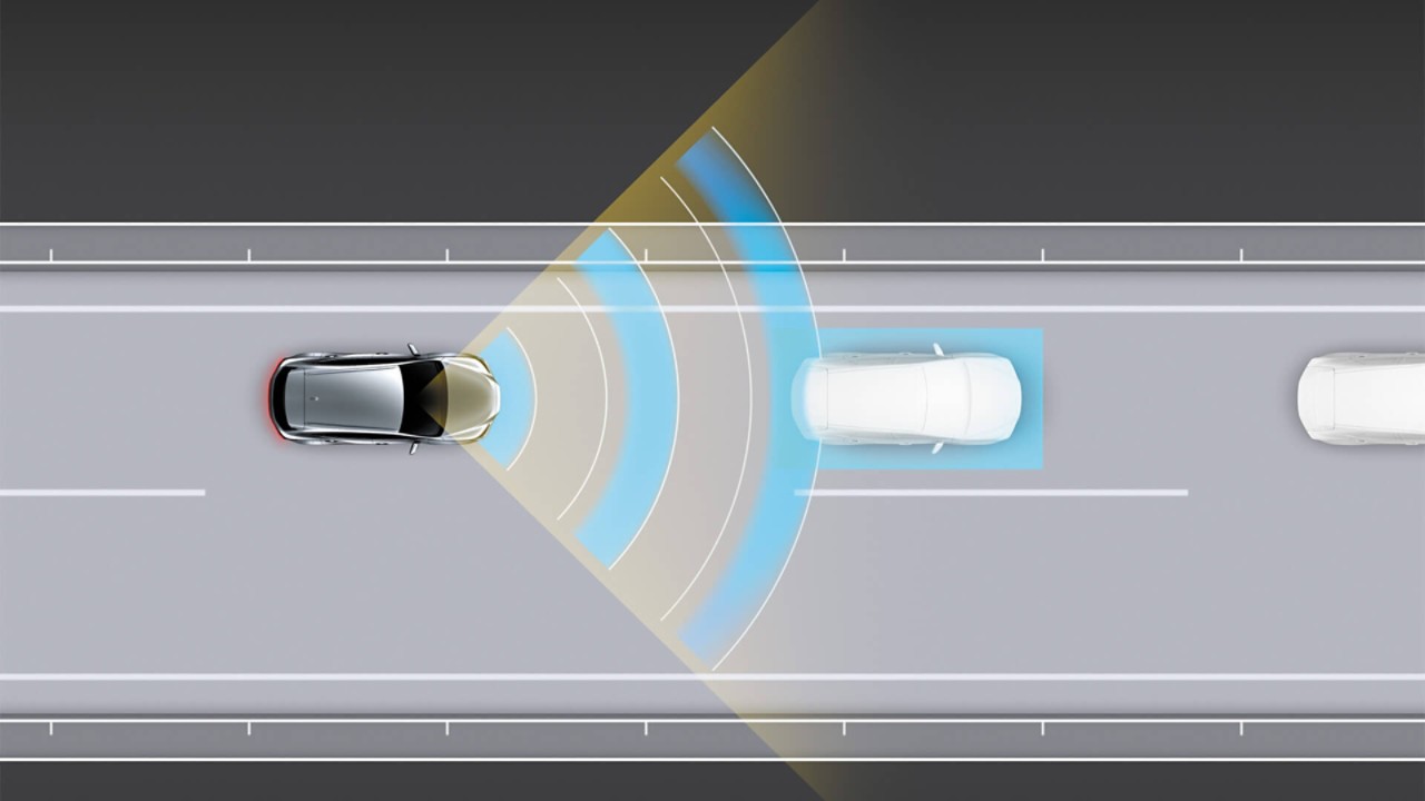 Lexus Dynamic Radar Cruise Control grafisch 