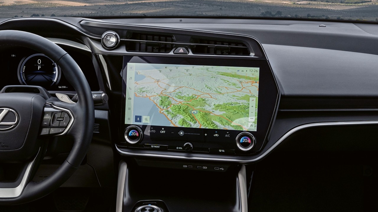 Touchscreen van de Lexus RZ 450e