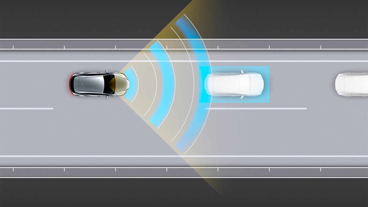 Lexus Dynamic Radar Cruise Control grafisch 