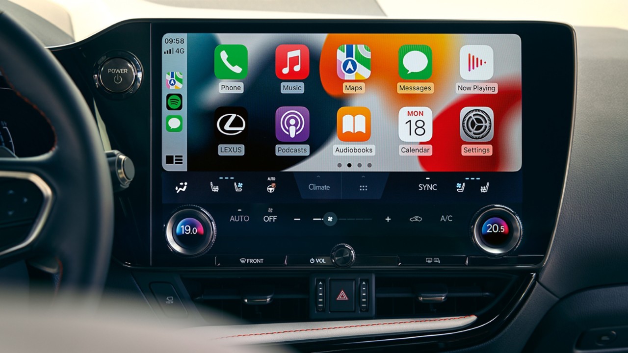 Apply CarPlay op een Lexus multimedia scherm