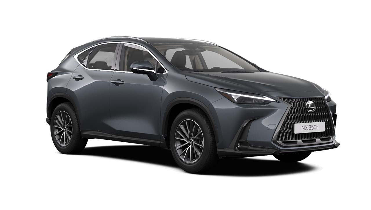 Vooraanzicht van een blauwe Lexus NX